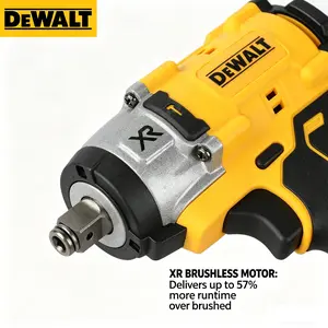 DEWALT DCF922 20V MAX XR Brushless Compact Impact Wrench 1/2" Detent Pin 406Nm