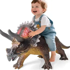 Dinosaurs King Giant Triceratops Dinosaur Toy – 32 inches Realistic Lifelike Dinosaur Figure, Jumbo Dino Toys for Kids Toddler 3-5 5-7 Years, Perfect Party Favors, Birthday Gifts
