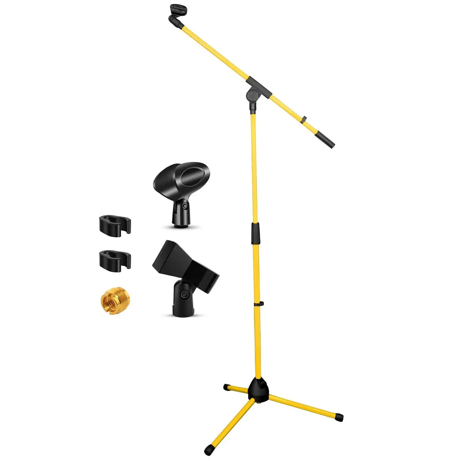 5 Core Mic Stand Floor Adjustable 72" Tripod Microphone Stands w Telescoping Boom Arm