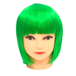 Neon Green Bob Wig (Each)