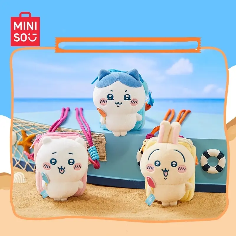 MINISO Chiikawa Summer Collection Plush Phone Grip - Crossbody Charm Clip, Phone Lanyard Compatible, Women's Mobile Smartphone Accessory, Cute Functional Outfit Accent, Ideal Mom Gift, Cellphone