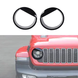 For 2024+ Jeep Wrangler JL Front Headlight Frame Decor Cover Trim