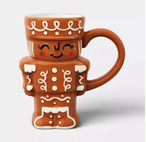 14.5 fl oz Christmas Stoneware Gingerbread Nutcracker Woman Mug - Wondershop (NEW)