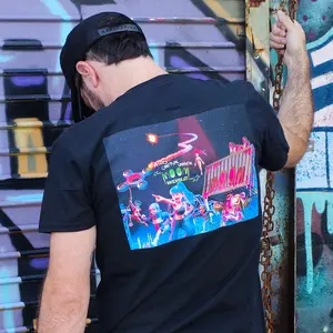 m00m world Hero Art Tee - Exclusive Launch Edition with Y2K75 Logo & Secret Digital Double Code Hand-Painted by Founder