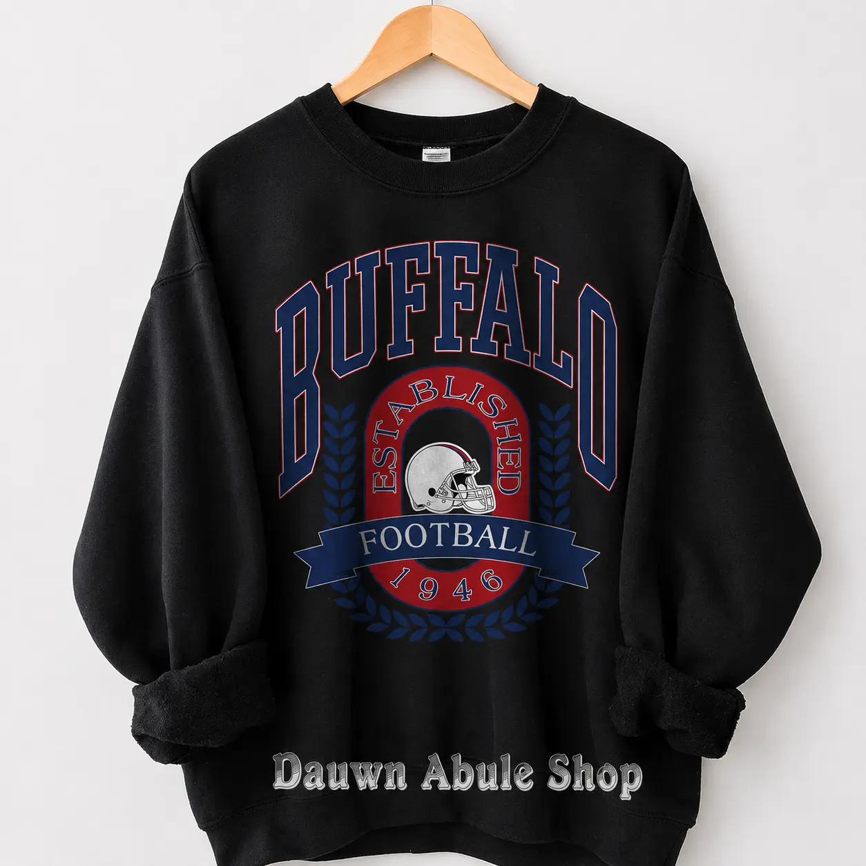 Buffalo Football Adult and Youth Crewneck & T-Shirt, Buffalo Football merch, youth graphic tees, Buffalo Fan Gift, Sunday Football Apparel, men's stuff, youth clothing