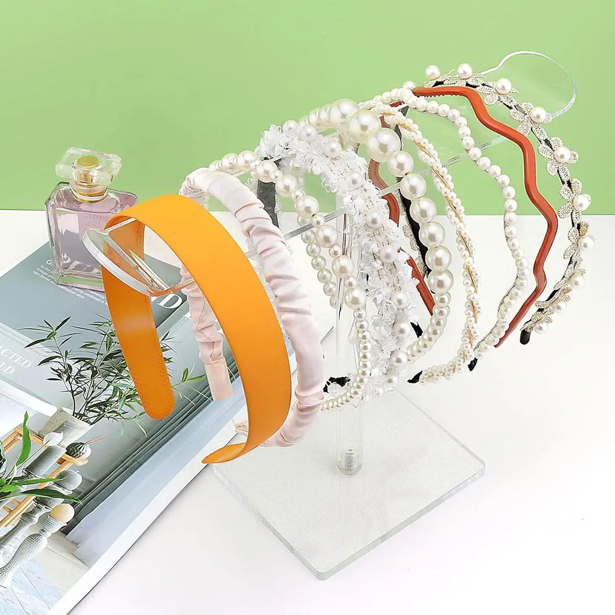 Acrylic Headband Stand, 1 Count Transparent Hair Hoop Display Stand, Jewelry Display Bracelet Display Stand, Home Organizer for Jewelry