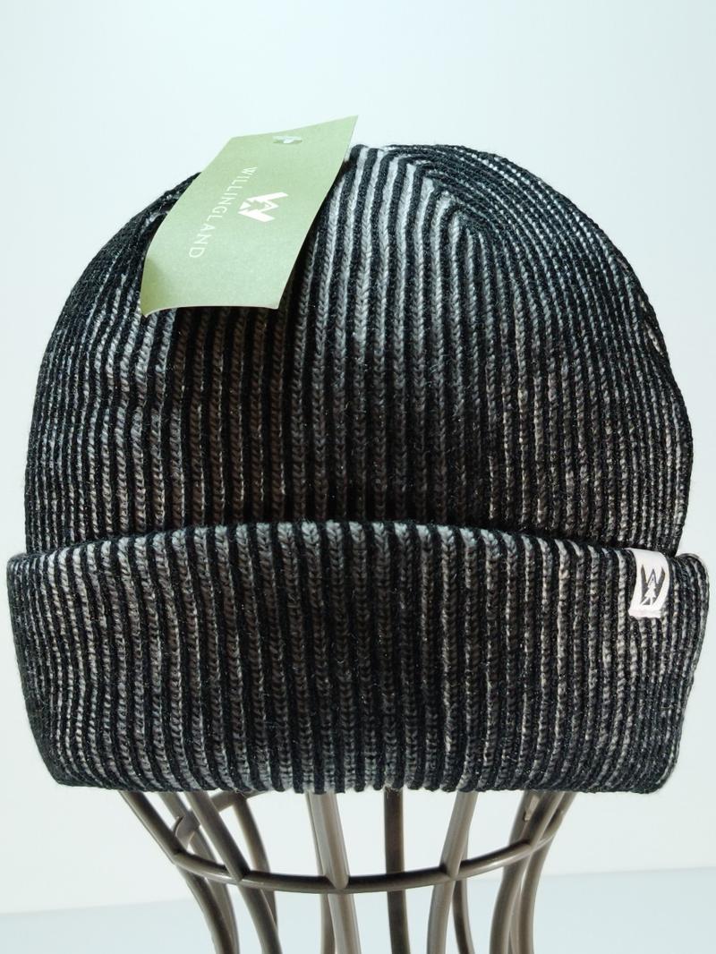 Willingland Beanie Hat for Women and Men Fall/Winter Collection Embroidered Toboggan Hat in Blue/Black & Off White/Black Warm Cozy Cotton Material