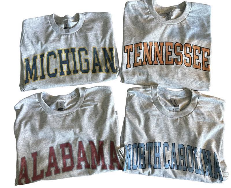 Vintage Varsity College T Shirt - AG