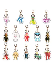 5pcs Abstract Game Steal a Brain Rot Keychain, Thick Acrylic Bag Charm, Perfect Gift for Players and Friends, Ideal for Gaming Fans