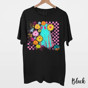 Ghost Boo Checkerboard Comfort Color Tee