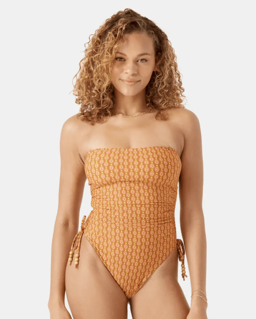 ROXY Ray Of Sunshine 1-Piece Casual Swimwear - Adjustable Side, Moderate Coverage Recycled Nylon Swimming Bathing Suit Swimoutfit