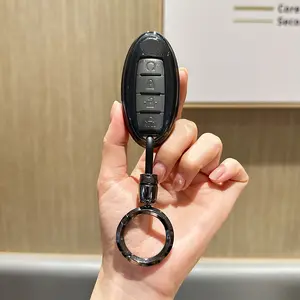 for Nissan with Keychain Accessories, Premium TPU Full Protection Key Case for Altima Rogue Sentra Maxima Armada Pathfinder Murano, for Infiniti Key Shells