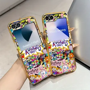 New Funnys Fashions Cool R-Rugrats phone case suitable for Samsung Galaxy Zflip 7 Zflip p5 Zflip 6 Z Flip 7 Flip 5 Flip 6 anti drop transparent soft back cover