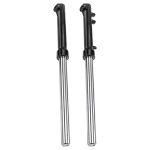 A Pair 630mm (24.8 inch) 33mm Front Fork Shock Suspension for Mini Dirt Pit Bike Trail Monkey Bike Scooter Offroad Motorcycle - Fits SSR CRF Coolster Taotao Razor 50cc 70cc 110cc 125cc (Black, Silver)