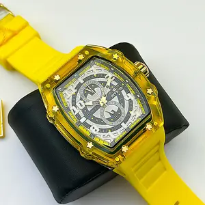 Invicta Pro Diver 48714 Automatic Watch for Men – Skeleton Dial, Silver Tone, Exhibition Case Polyurethane Strap