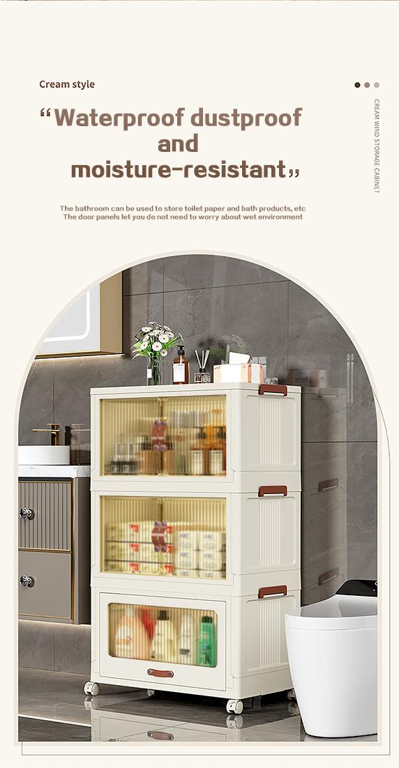 ONAIL Drawer style Super large Foldable Storage Box with Lid, Stackable Household Storage Holders with Wheels Home Decor Organiser Durable Plastic