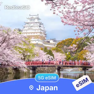 RedteaGO Japan eSIM Unlimited Data 5G | Travel Data Plan | Instant Activation | No Roaming Fees | Instant Use