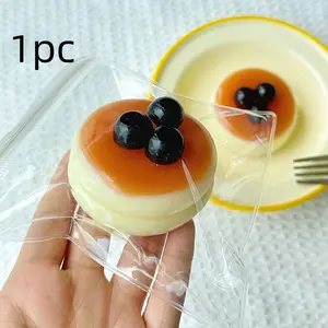 1pc，Cute Blueberry Pudding Squishy Toy, Slow Bounce Stress Relief, Kawaii Food Decor, Mini Dessert Fidget Toy for Kids and Adults