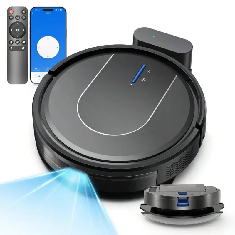INSE 3-In-1 Robot Vacuum, Household Robot Vacuum Cleaner With 5200mAh Battery, App/Remote/Alexa Voice Control, Auto Return Charging, Suitable For Home, Pet Hair, Hard Floors