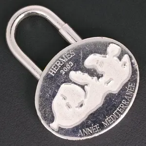 Pre-owned HERMÈS Others Small Leather Goods Hermes 2003 Silver Cadena Unisex