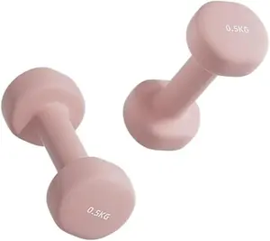 Plastic-Dipped Dumbbells for Home & Gym Fitness, Non-Slip Small Weights Muscle Strength Yoga Training, Cast Iron Hand Men Women (Pair)