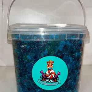 Cowgirls Candy Rush Extreme Sour Blue Razz Gushie Bucket 4.5lbs Extreme Sour/Sweet Mix Snack