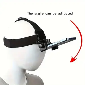 Adjustable Camera Holder for Smartphone & Cellphone First Person Viewing Angle Shooting Live Streaming Headband Compatible with HERO98 7 6 5 4 GOPRO Camcorder All Season Woven Polyester Headband for Recording Streaming2025 Stand Mount