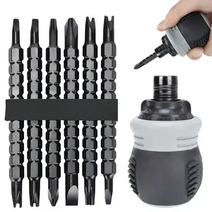 Ratcheting Stubby Screwdriver - 12-in-1 Multi-bit Stubby Screw Driver Set, Adjustable Length, Reversible Dual End, Magnetic Tip - Compact, Portable, Pocket Size, Fathers Day Gift #TikTokShopDealsforYouDays