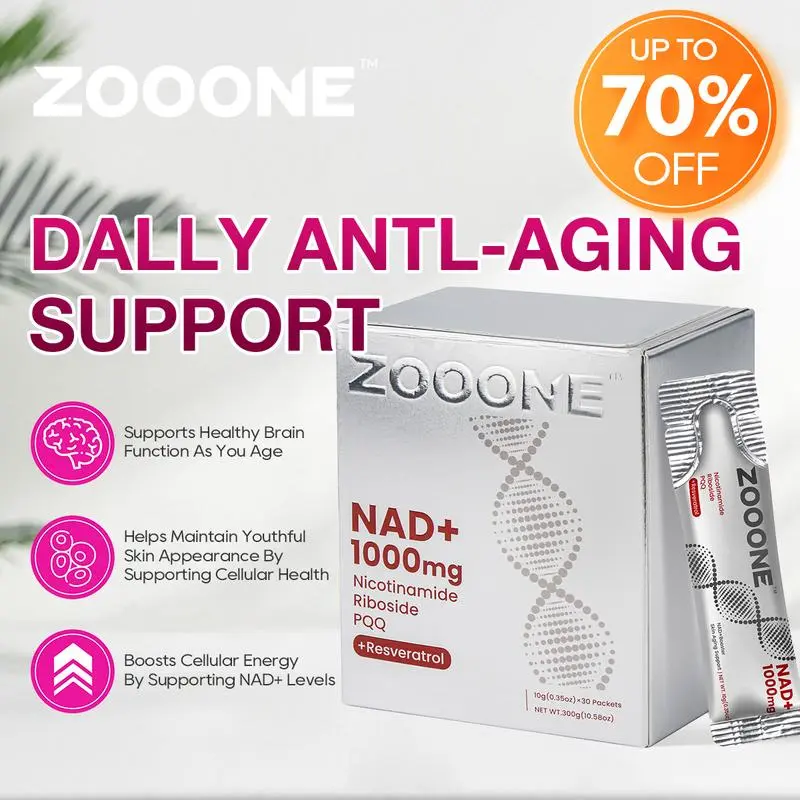【Buy 2 Get Free Shipping】 – ZOOONE NAD+ 1000mg Berry Drink Mix for Skin, Energy & Focus – 30 Pack-T7