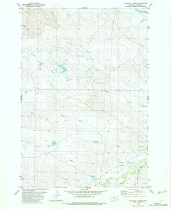 Whitetail Creek Montana USGS Topographic Quadrangle Map, 1982, 1:24000