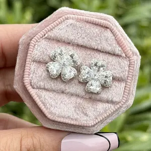 Real Silver 925 Italian Style Earrings Flower