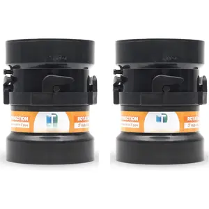 2 x Combo Pack RV Sewer Hose Fitting Adapter - PVC Connection & Termination Adapter - 3" Hub x Bayonet Hooks