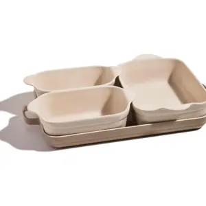 Our Place Bakeware Set | 5-Piece Ceramic Bakeware Collection with Stovetop-to-Oven Griddle Pan | PFAS-Free Non-Toxic Nonstick Pans, Oven Mat & Baking Dishes