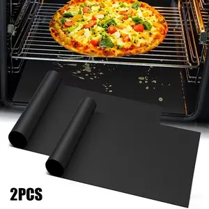 Non-Stick Oven Pads Set, 2-Pack Large Size 23.65x15.75 Inches, Durable & Reusable Kitchen Liners for Baking & Cooking