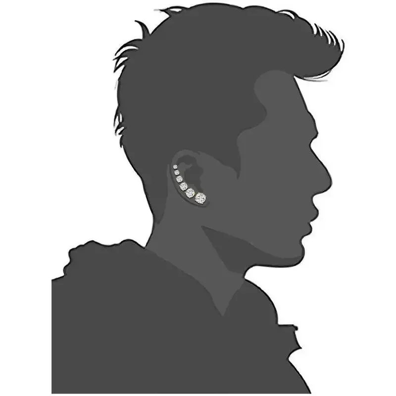 6 Pairs 14K Yellow Gold Plated Round Cut Clear Cubic Zirconia Stud Earring Pack 6 Pairs 14K Yellow Gold Plated Round Cut Clear Cubic Zirconia Stud Earring Pack