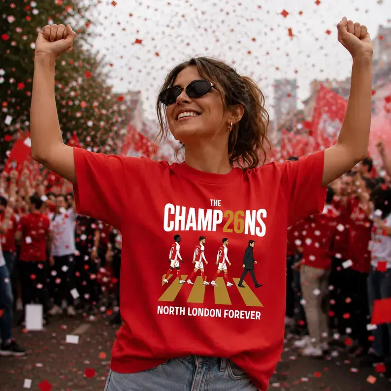 PL Champions 2026 Shirt, North London Forever Tee, Arsena Fan T-Shirt, Premier L Champions Tee, The Gunners Football Celebration Shirt, Gooners Shirt