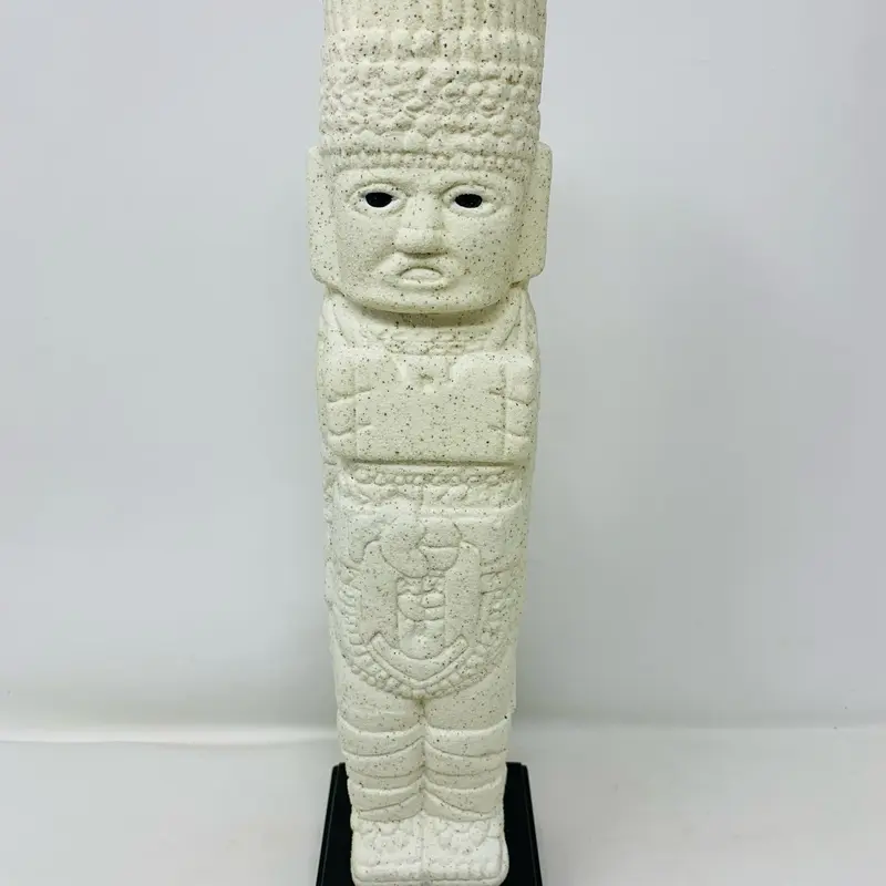 Handmade Aztec Toltec Atlantean Warrior Modern Art Statue Large