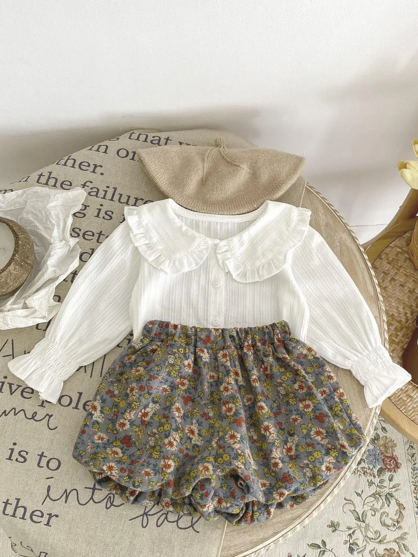 Ditsy blue floral top girls - TikTok Shop