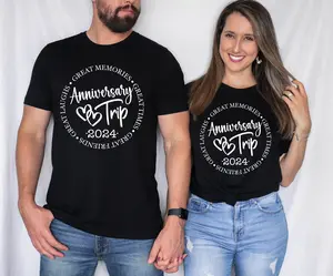 Anniversary Trip 2024 T-Shirt, Matching Anniversary Shirt, Anniversary Gift Tee, His and Hers Vacation Tee, Couples Trip Shirt, Anniversary Celebration T-Shirt.