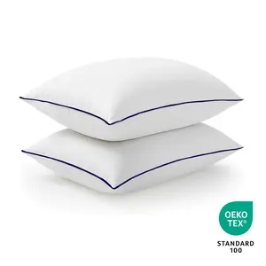 Aoceki Star-rated Hotel Quality White Pillows Set of 2 Lightweight Soft Quick Rebound Support for Head Neck Ideal for Back Stomach Side Sleepers OEKO-TEX Standard 100