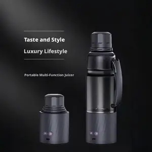 Portable Blender 6000mAh Cordless Juicer Cup 370W 12V Motor 6 Blades Pulse Function IPX7 Waterproof for Travel Gym Home automatic Powerful with