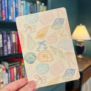 Flora & Fables Sea Shells Kindle insert for Kindle Paperwhite 7", color soft, and 6”.  Made with 110lb cardstock. Clear case NOT included.