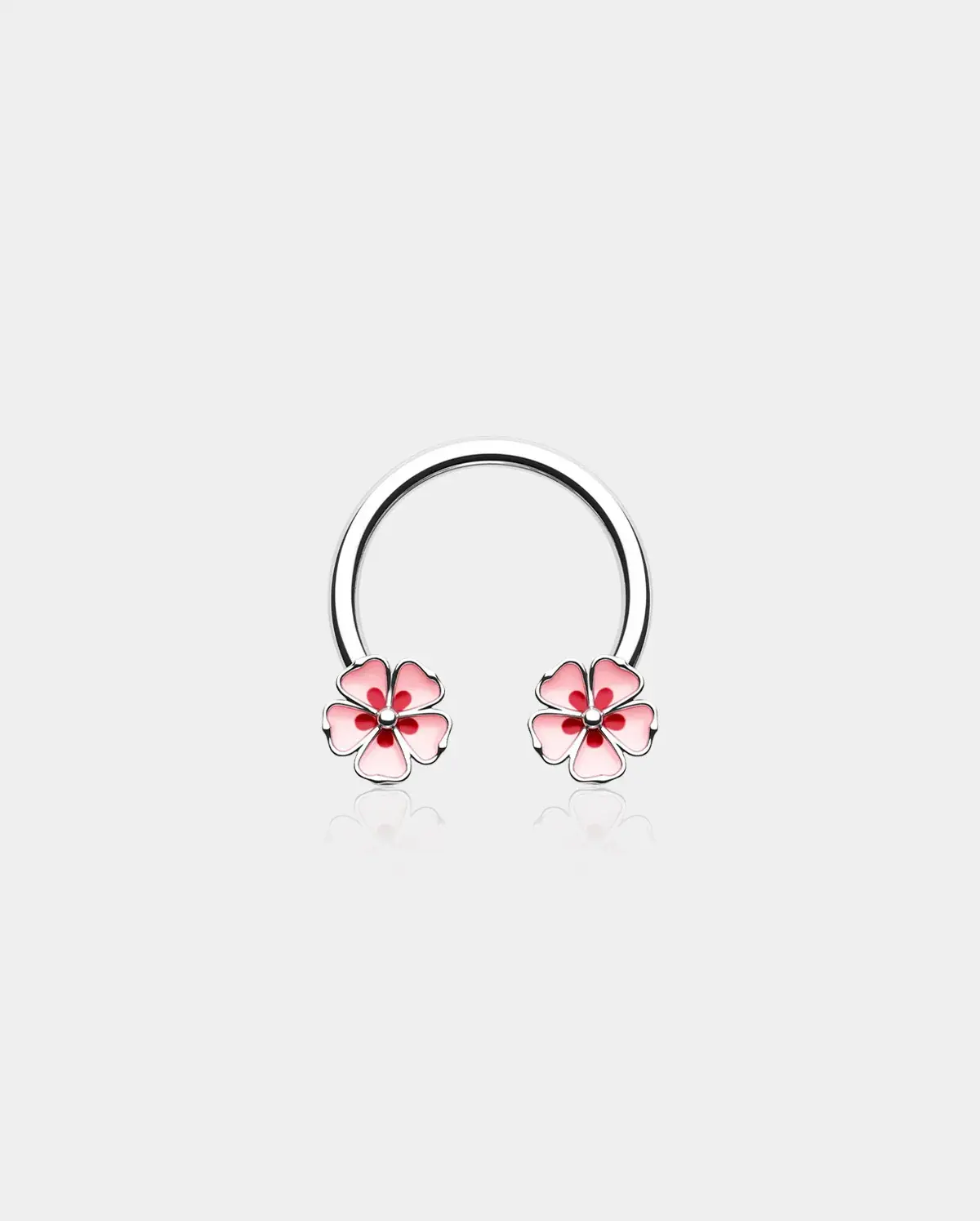 Spring Sakura Horseshoe Septum Ring