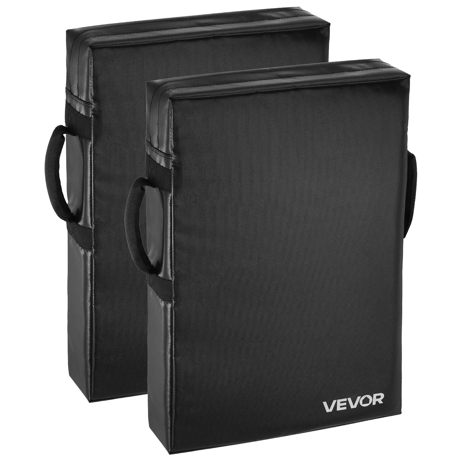【Summerfinds】VEVOR 24x16 Inch 2PCS Football Blocking Dummies with Handles, 23.6x15.9x4.7 in PVC Surface, High-Density Sponge Tackle & Kick Shield Pads, Heavy-Duty Efficient Simulation Training Equipment for Football Athletes, Black, 24X16 Inch-2 Pcs, Hock