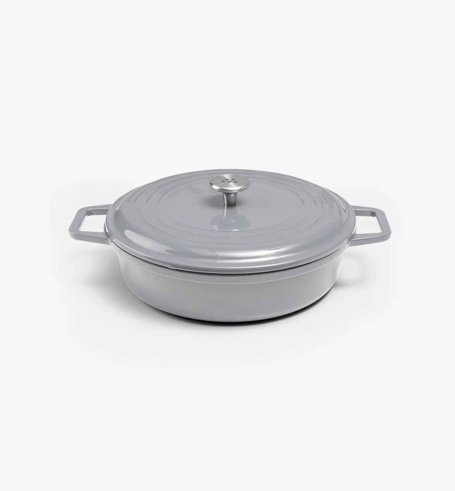 5.5 QT Enamel Cast-Iron Braiser - Gray - Final Sale 5.5 QT Enamel Cast-Iron Braiser - Gray - Final Sale
