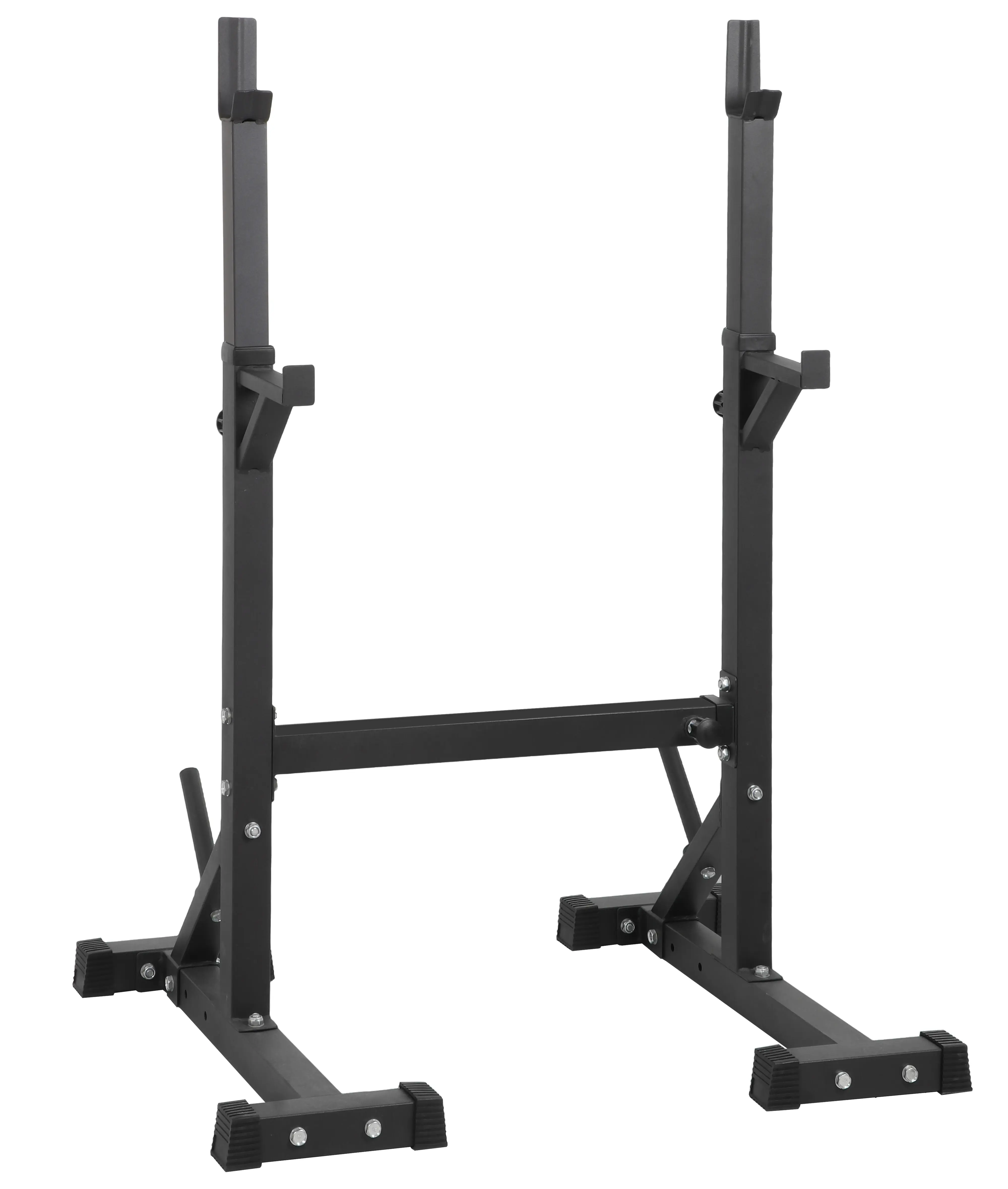 SuperDeal Heavy-Duty Squat Rack 330lbs Capacity, Adjustable Barbell Stand for Home Gym, Foldable Weightlifting Station for Squat, Bench, Shoulder Press
