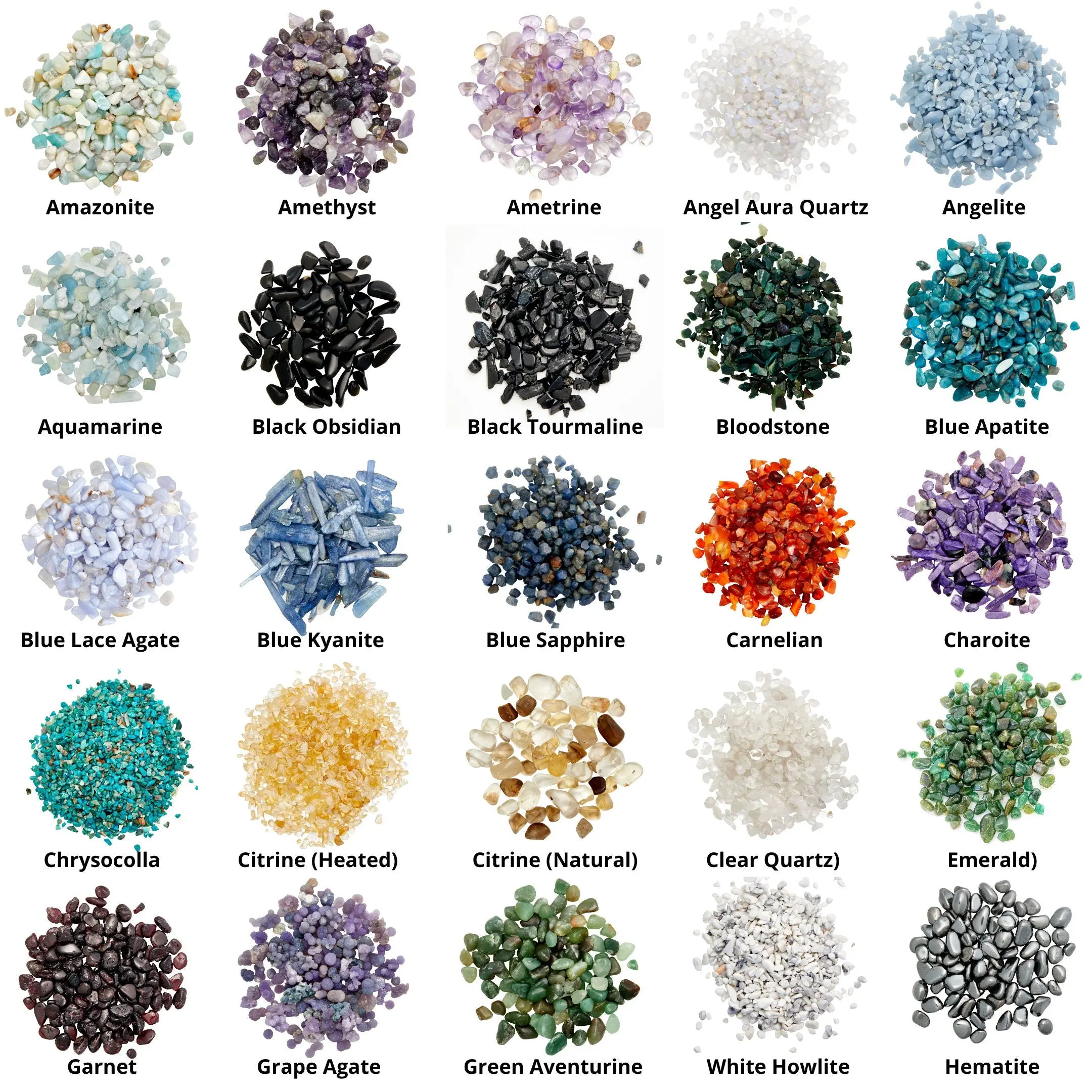 Gemstone Bottle (70 stone types available) Stone Bottles by New Moon Beginnings - Gemstone Chips Gemstone Bottle (70 stone types available) Stone Bottles by New Moon Beginnings - Gemstone Chips