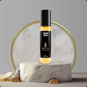 Imaan Fragrances Satin Oud Roll-on Perfume - Woody Amber & Oud Wood Blend with Violet & Rose for Luxurious Sophistication