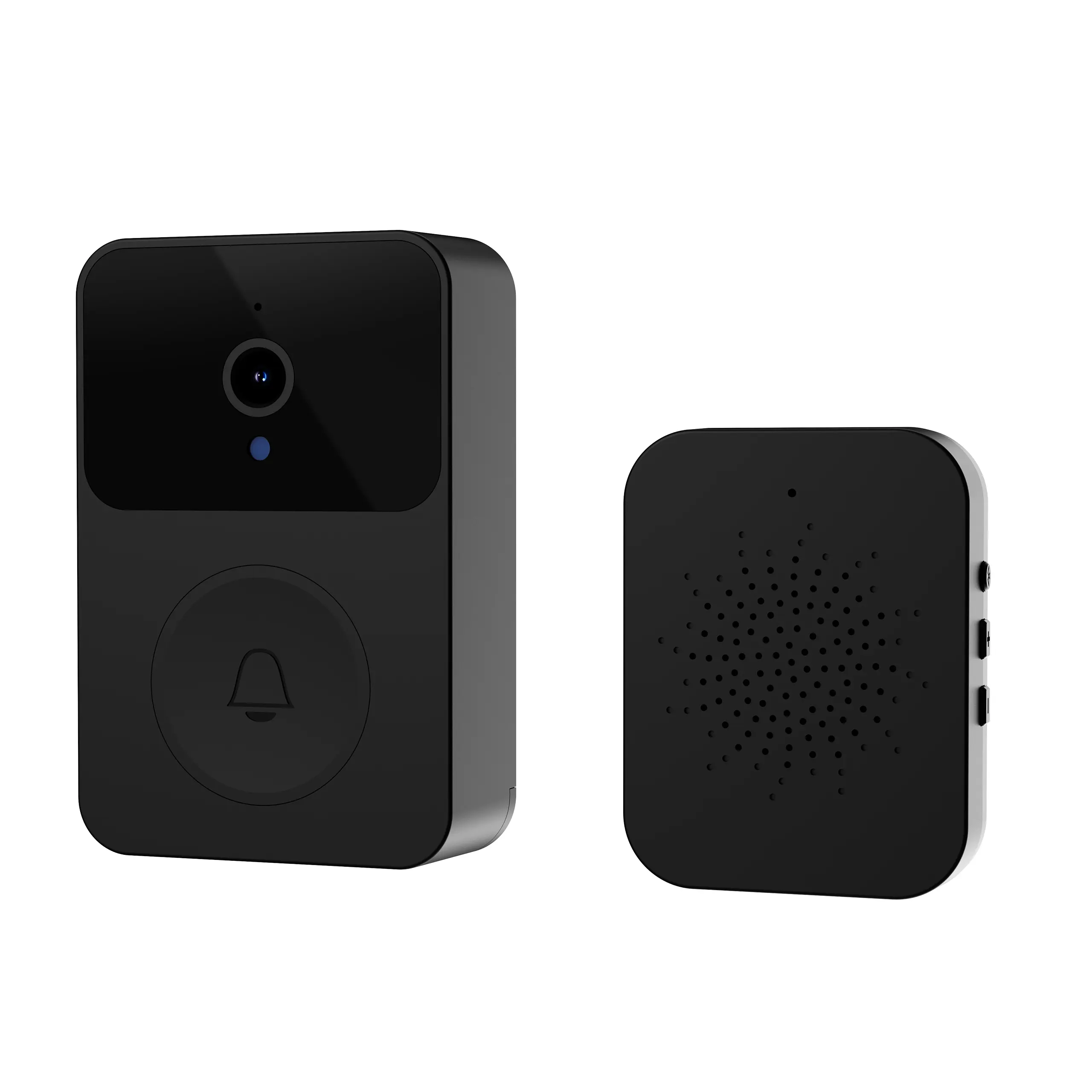 D9 Home Visual Doorbell with Anti-Theft Camera HD Video Voice Intercom Punch-Free Smart Doorbell LED Lights for Interior Safety and Privacy cameras for home