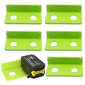 Battery Holder, Battery Storage Wall Mount Rack for Ryobi 18V NiCd Lithium Battery with 2 Slots, Cordless Tool Organizer, Power Tool Accessories